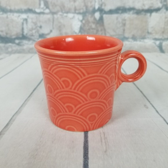 Fiesta Other - Fiesta Ware Mug USA Coral Orange Shell Pattern
